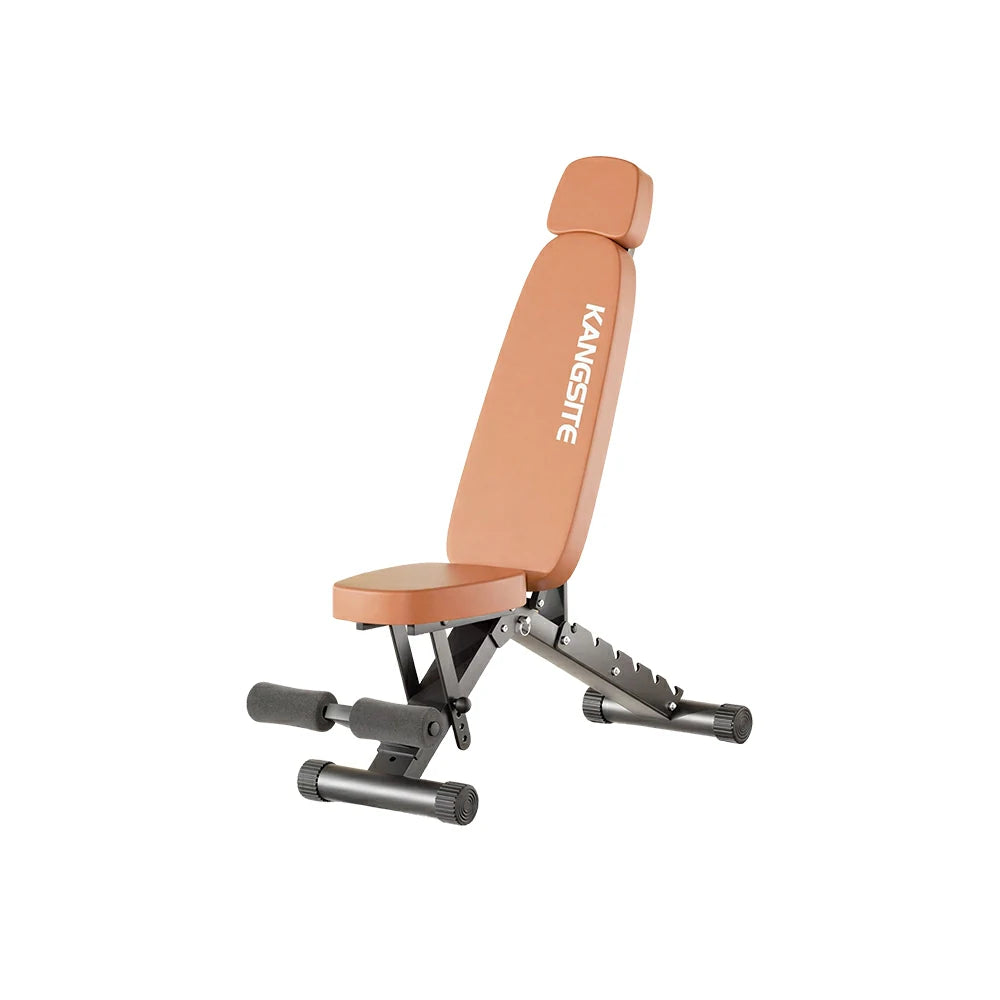 FITPRO Foldable Weight Bench No Assembly 500kg Capacity Adjustable Multi Function Home Gym Training - Brown