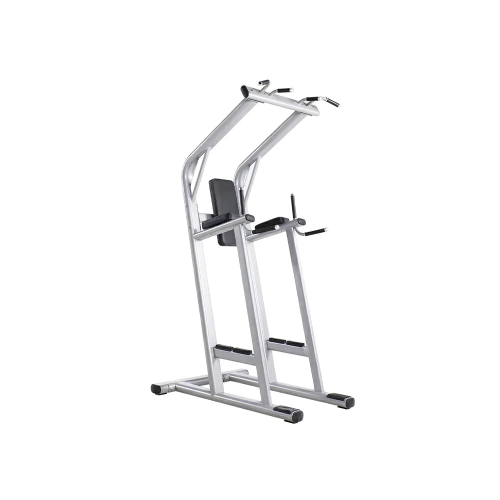 FITPRO Multi-Function Pull-Up Training Station Heavy Duty Steel Power Tower with Dip Bars Core Workout for Home Gym Garage Fitness - Silver&Black