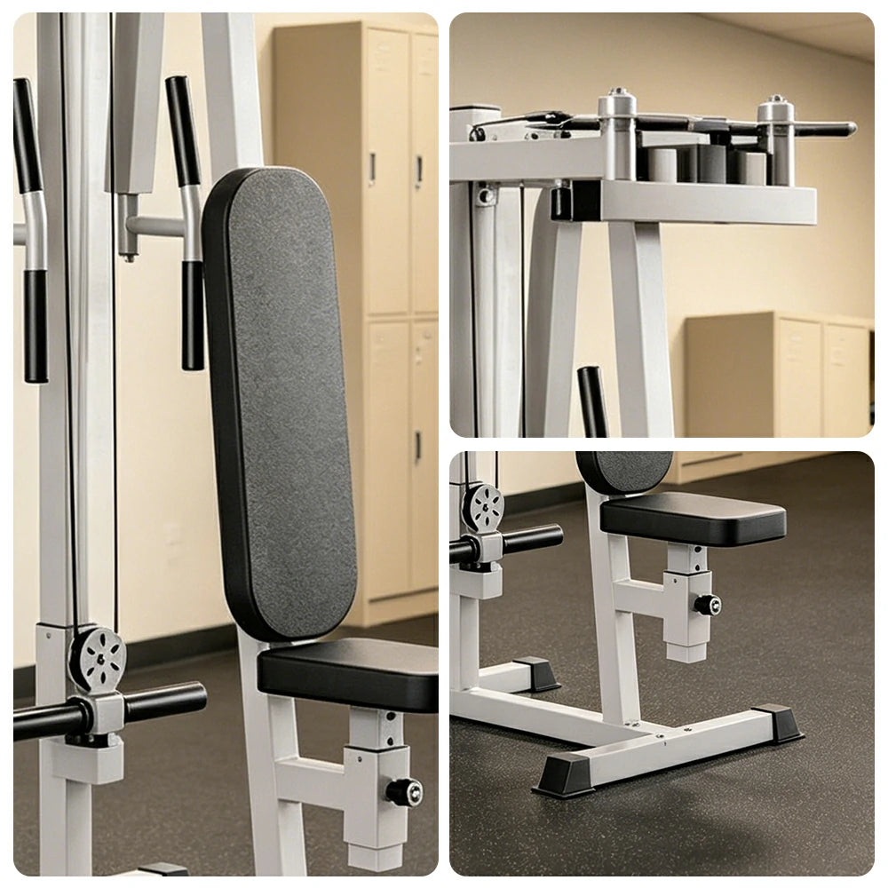FITPRO Reverse Fly Butterfly Machine Plate Loaded Chest & Shoulder Trainer Adjustable Multi-Grip Home Gym - Silver