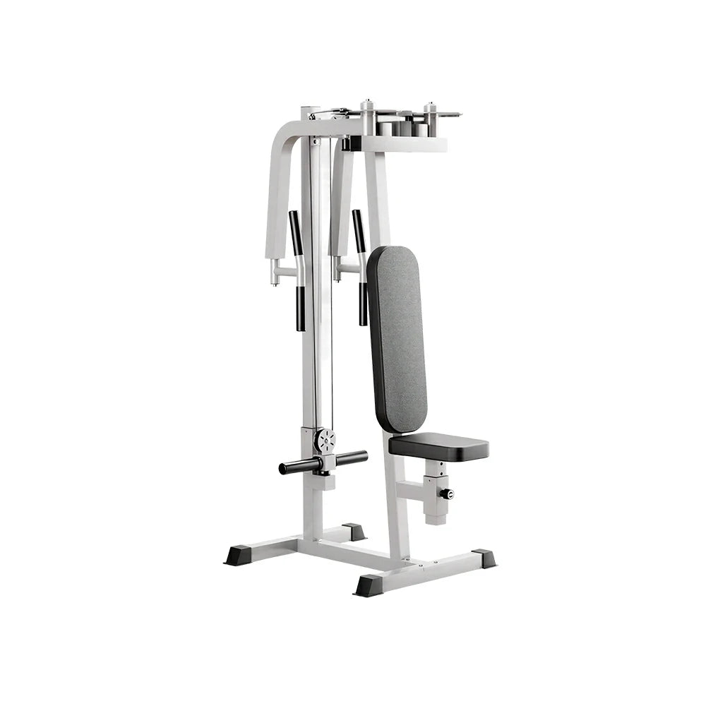 FITPRO Reverse Fly Butterfly Machine Plate Loaded Chest & Shoulder Trainer Adjustable Multi-Grip Home Gym - Silver