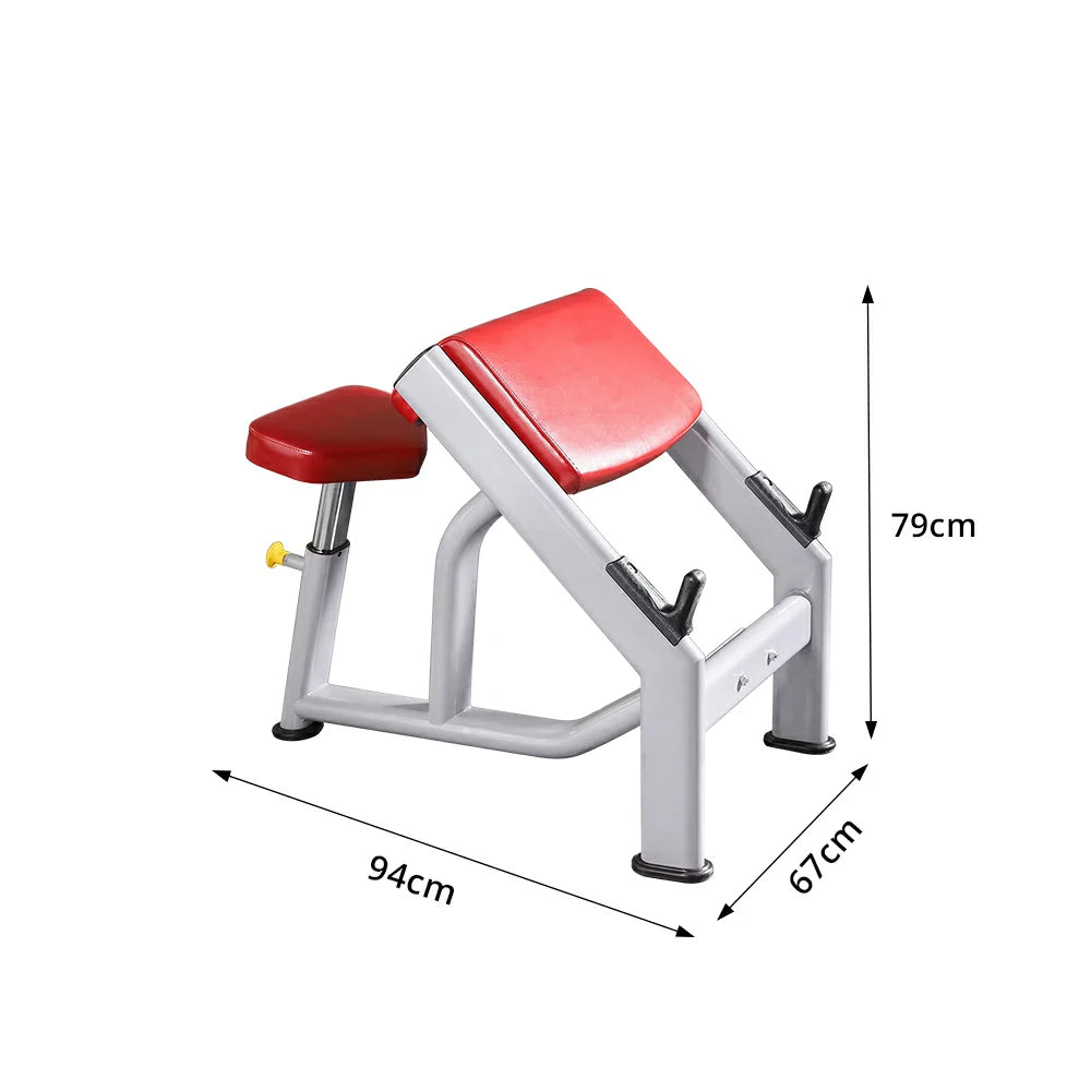 FITPRO Heavy Duty Workout Bench Reinforced Frame 300KG Capacity Adjustable Height Home Gym Training - Silver&Red