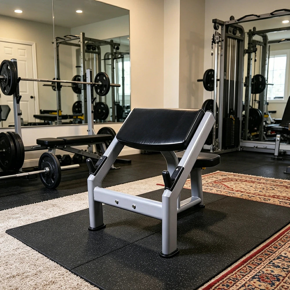FITPRO Heavy Duty Workout Bench Reinforced Frame 300KG Capacity Adjustable Height Home Gym Training - Silver&Black