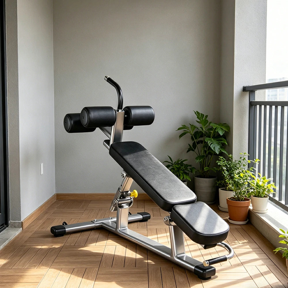 FITPRO Adjustable Ab Bench Heavy Duty 600KG Capacity Multi Angle Sit Up Bench Full Body Training Home Gym - Black