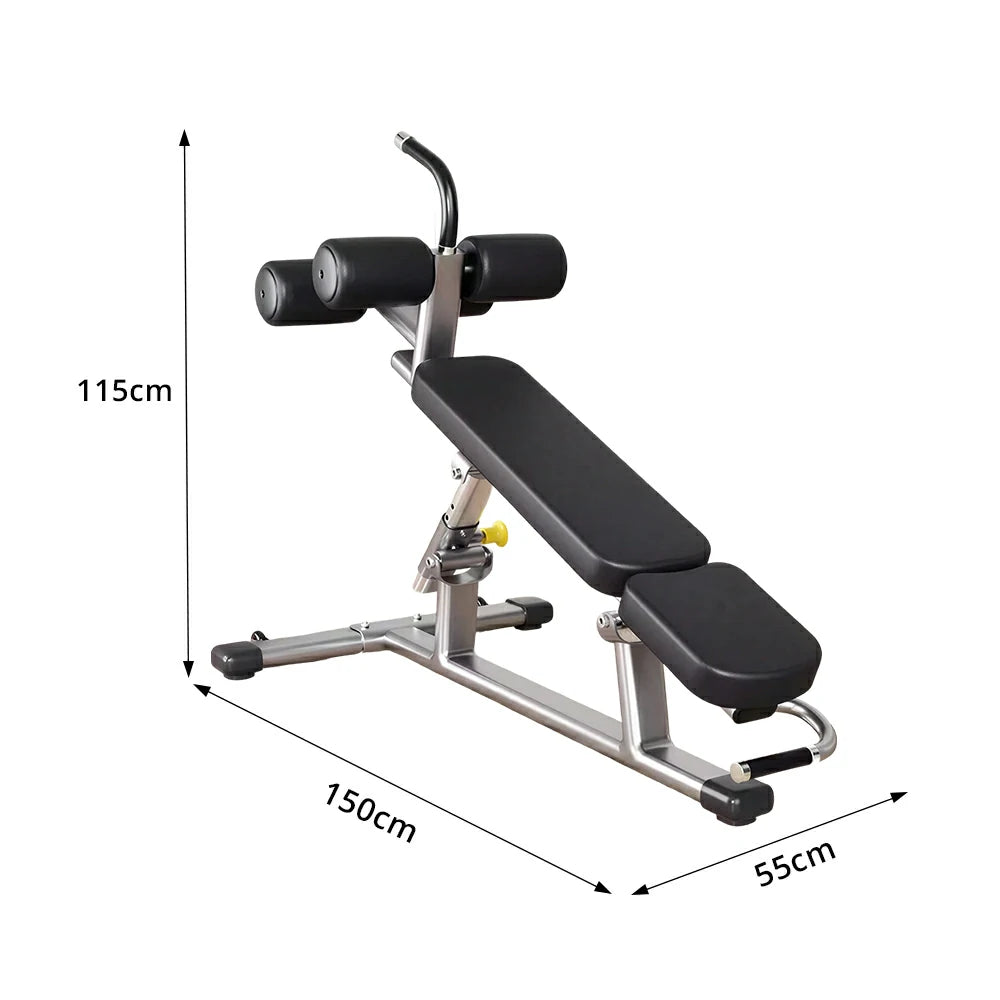 FITPRO Adjustable Ab Bench Heavy Duty 600KG Capacity Multi Angle Sit Up Bench Full Body Training Home Gym - Black