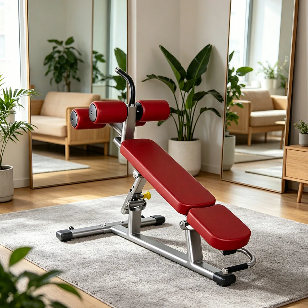 FITPRO Adjustable Ab Bench Heavy Duty 600KG Capacity Multi Angle Sit Up Bench Full Body Training Home Gym - Red