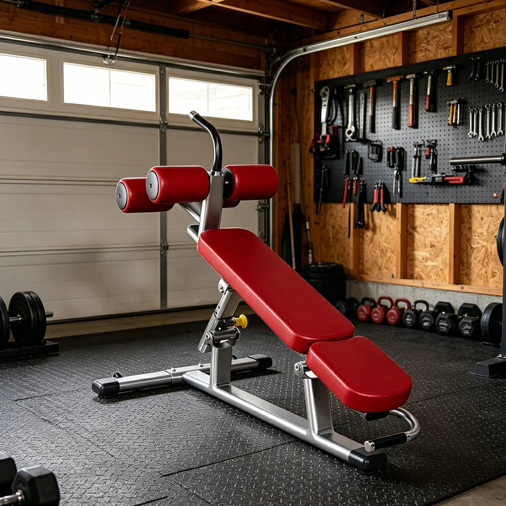 FITPRO Adjustable Ab Bench Heavy Duty 600KG Capacity Multi Angle Sit Up Bench Full Body Training Home Gym - Red