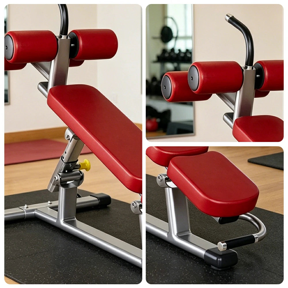 FITPRO Adjustable Ab Bench Heavy Duty 600KG Capacity Multi Angle Sit Up Bench Full Body Training Home Gym - Red