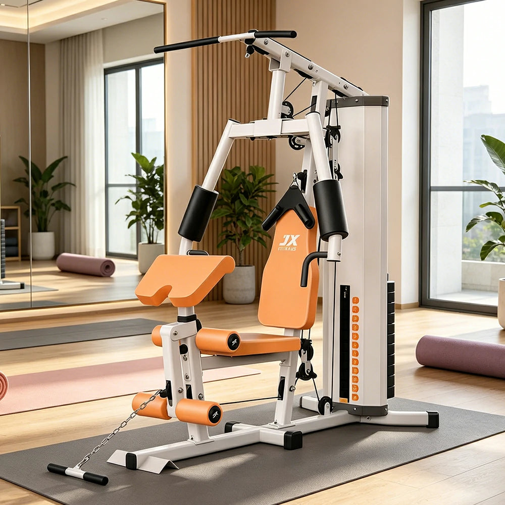 FITPRO Home Gym Multi-Functional Trainer 63KG Adjustable Weight Stack Full Body Workout Bedroom & Home Gym - Beige