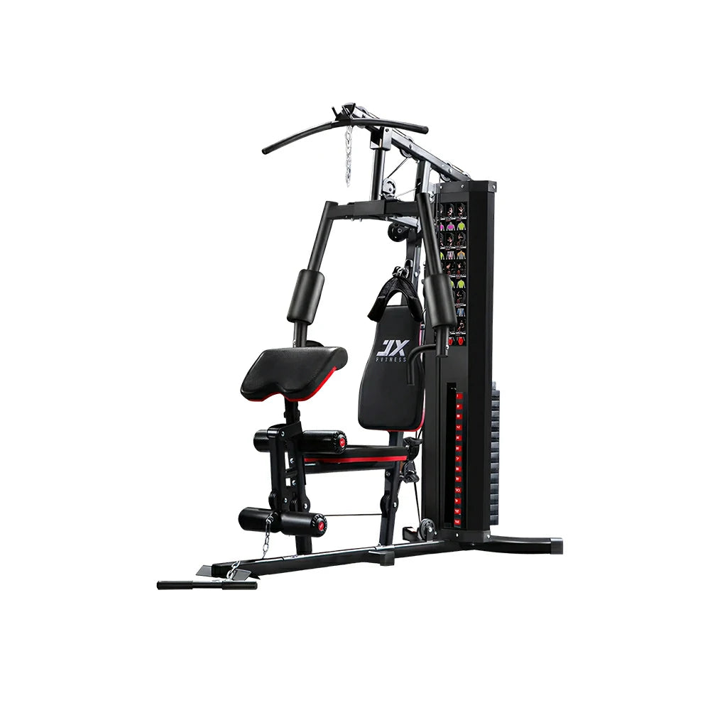 FITPRO Home Gym Multi-Functional Trainer 63KG Adjustable Weight Stack Full Body Workout Bedroom & Home Gym - Red