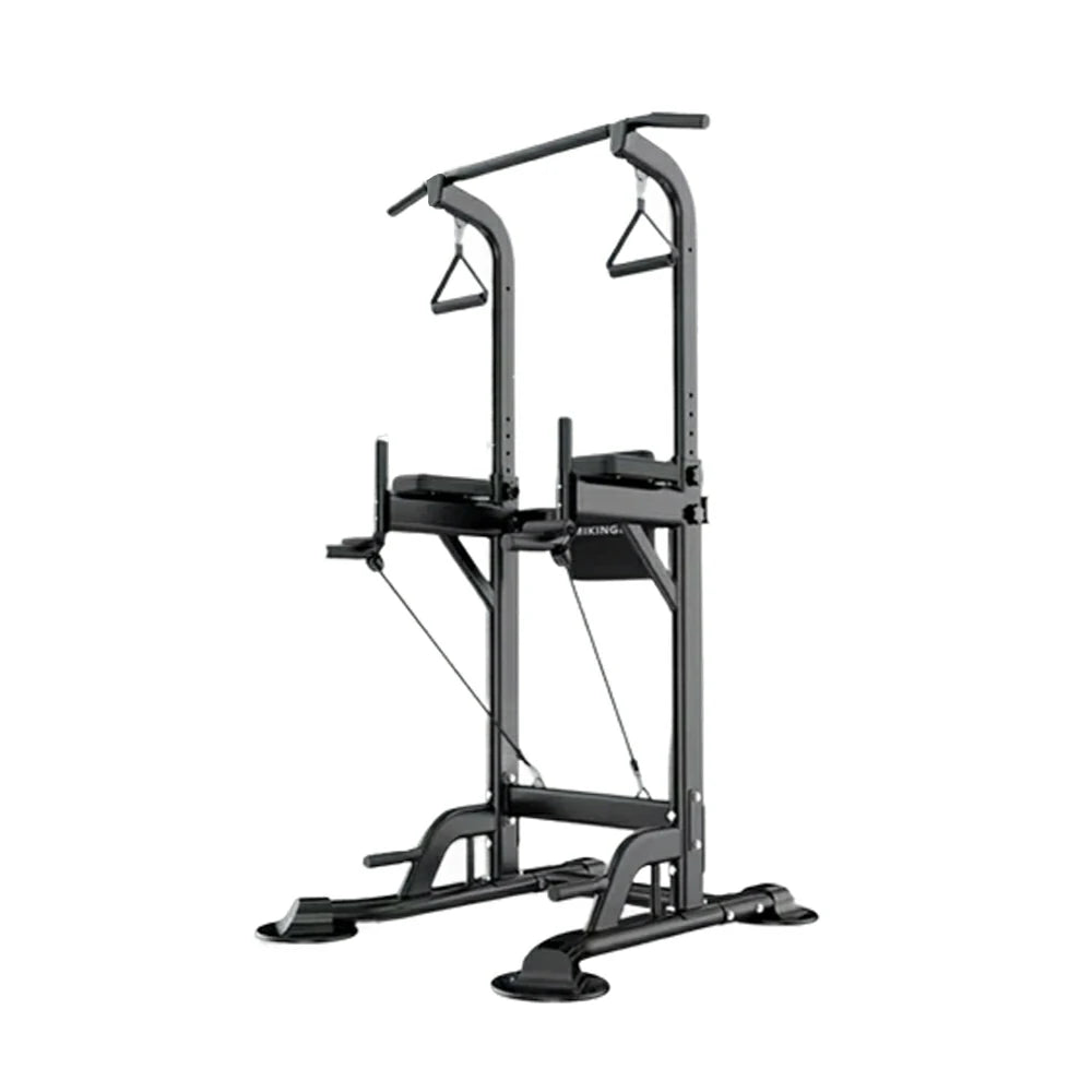 FITPRO Power Tower Multi-Function Strength Training Heavy Duty Steel 750kg Capacity Stable Home Gym Station - Black