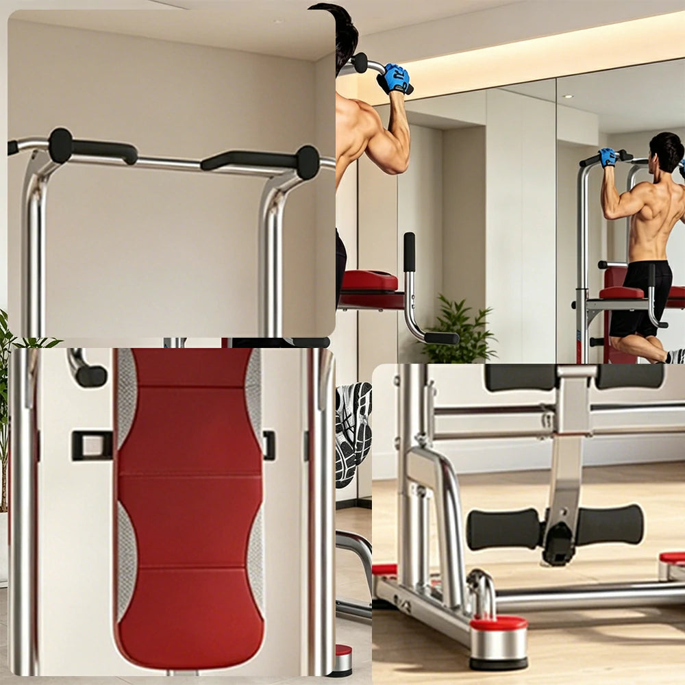 FITPRO Multi-Functional Pull-Up Trainer Adjustable Height Heavy-Duty Steel Frame Home Gym Apartment Balcony