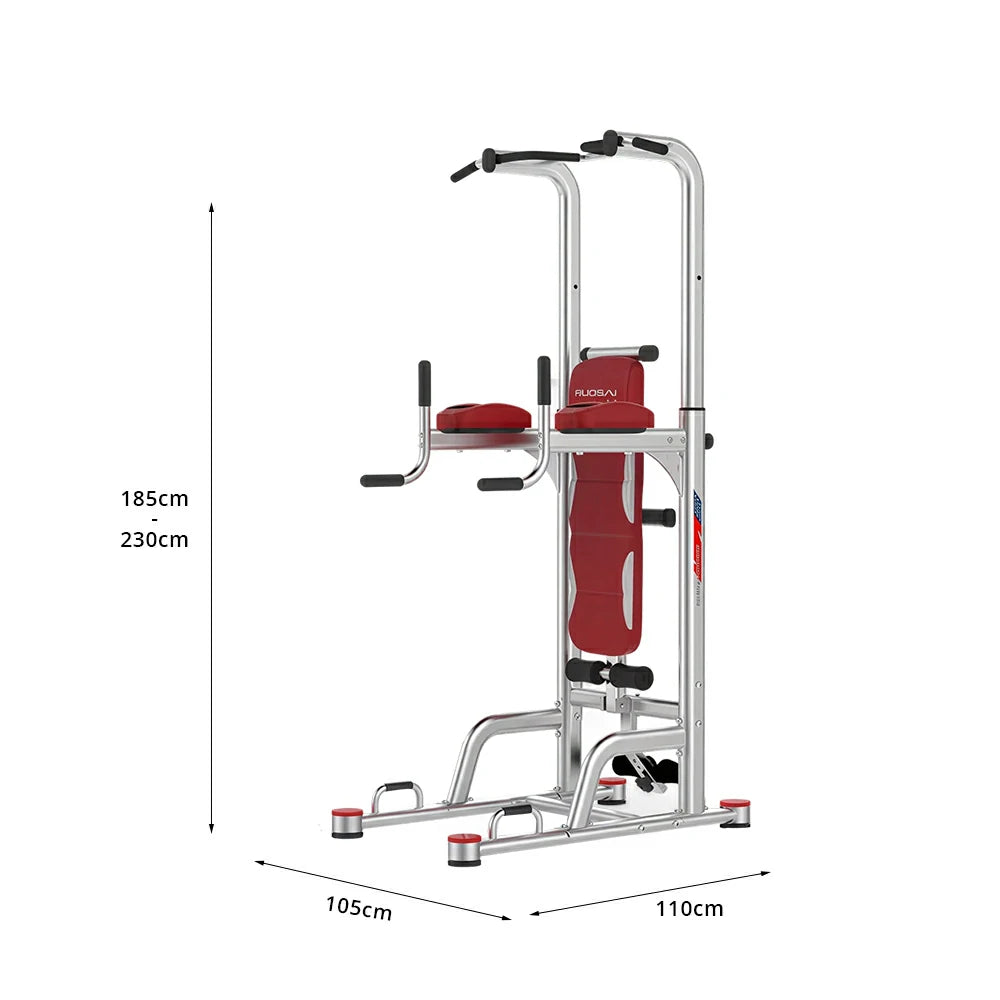 FITPRO Multi-Functional Pull-Up Trainer Adjustable Height Heavy-Duty Steel Frame Home Gym Apartment Balcony
