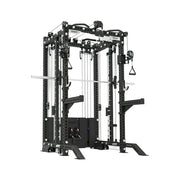FITPRO All-in-One Smith Multifunction Power Rack 3MM Steel Precision Pulley Full Body Strength Training Home Gym - Black