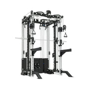 FITPRO All-in-One Smith Multifunction Power Rack 3MM Steel Precision Pulley Full Body Strength Training Home Gym - White