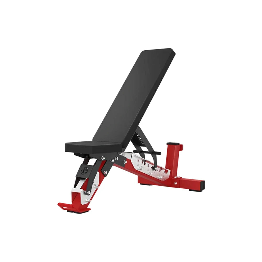 FITPRO Adjustable Dumbbell Workout Bench Foldable Heavy-Duty Steel 5MM Home Gym Bedroom Balcony - Red