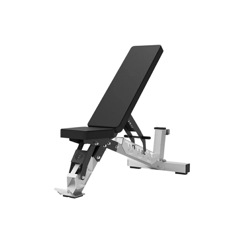 FITPRO Stainless Steel Adjustable Dumbbell Workout Bench Foldable Heavy-Duty Steel 5MM Home Gym Bedroom Balcony - Silver