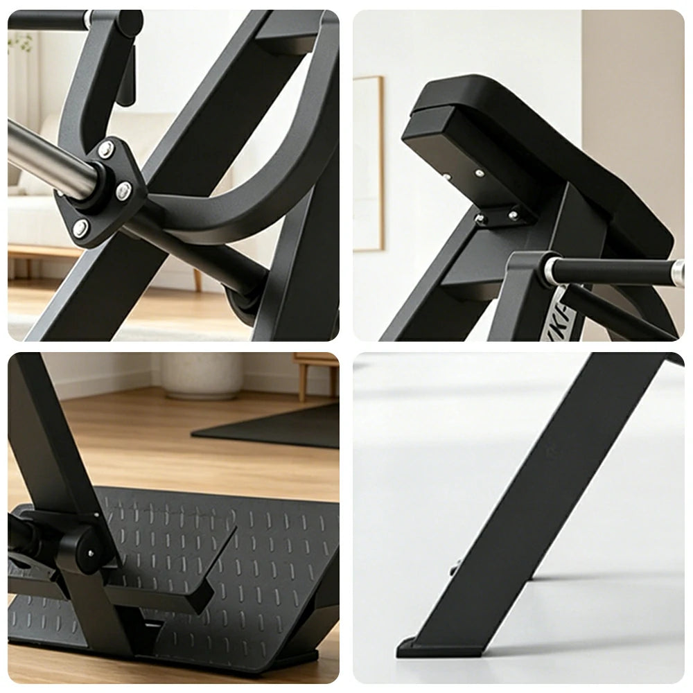 FITPRO T-Bar Row Trainer Heavy-Duty Steel 100x50mm Targeted Back & Core Strength Home Gym Apartment - Black