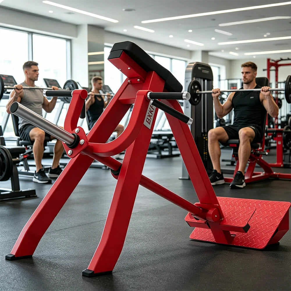 FITPRO T-Bar Row Trainer Heavy-Duty Steel 100x50mm Targeted Back & Core Strength Home Gym Apartment - Red