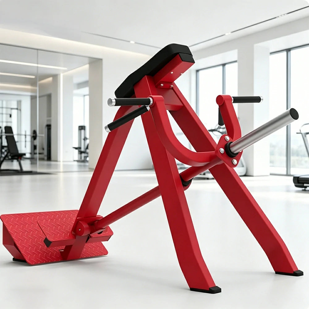 FITPRO T-Bar Row Trainer Heavy-Duty Steel 100x50mm Targeted Back & Core Strength Home Gym Apartment - Red