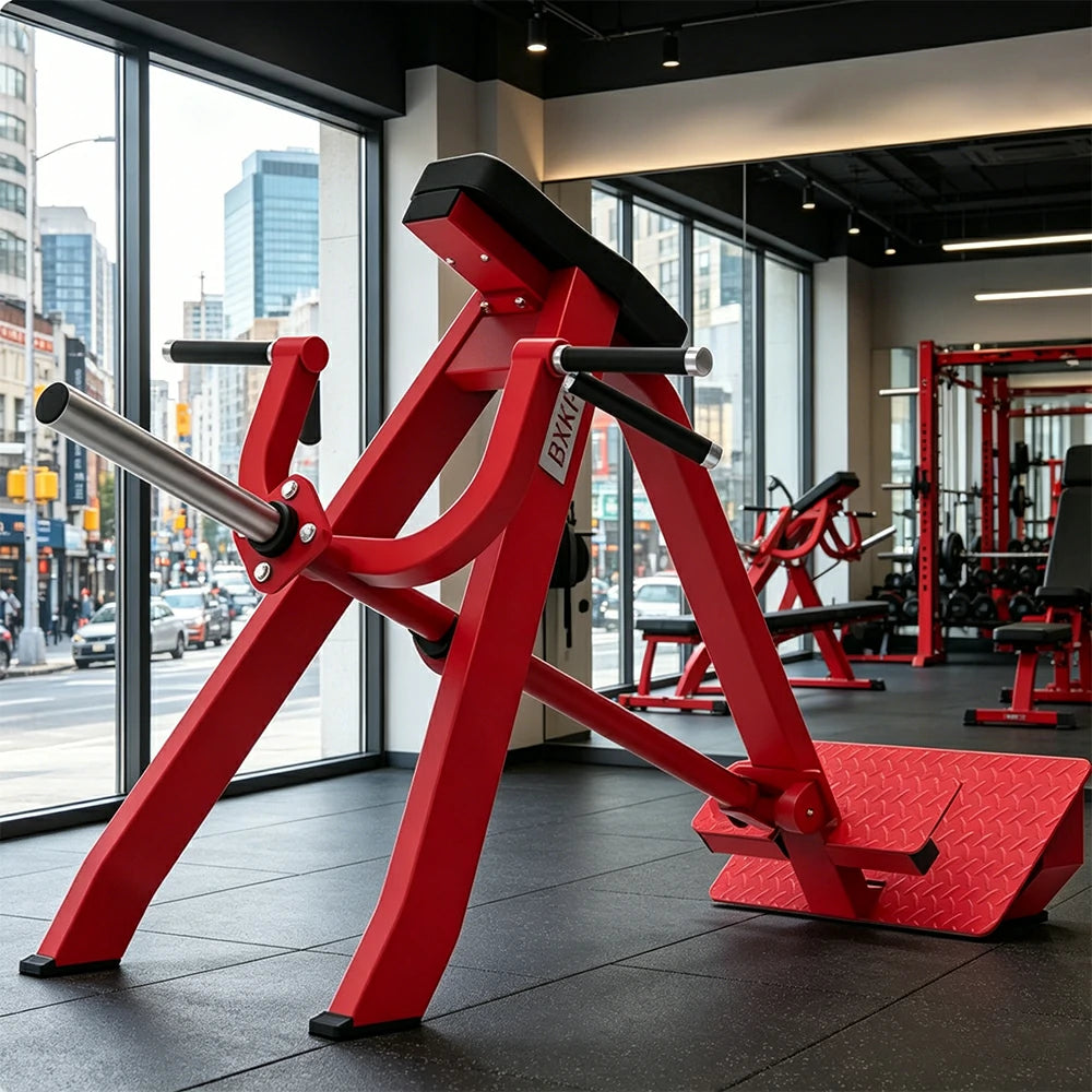 FITPRO T-Bar Row Trainer Heavy-Duty Steel 100x50mm Targeted Back & Core Strength Home Gym Apartment - Red