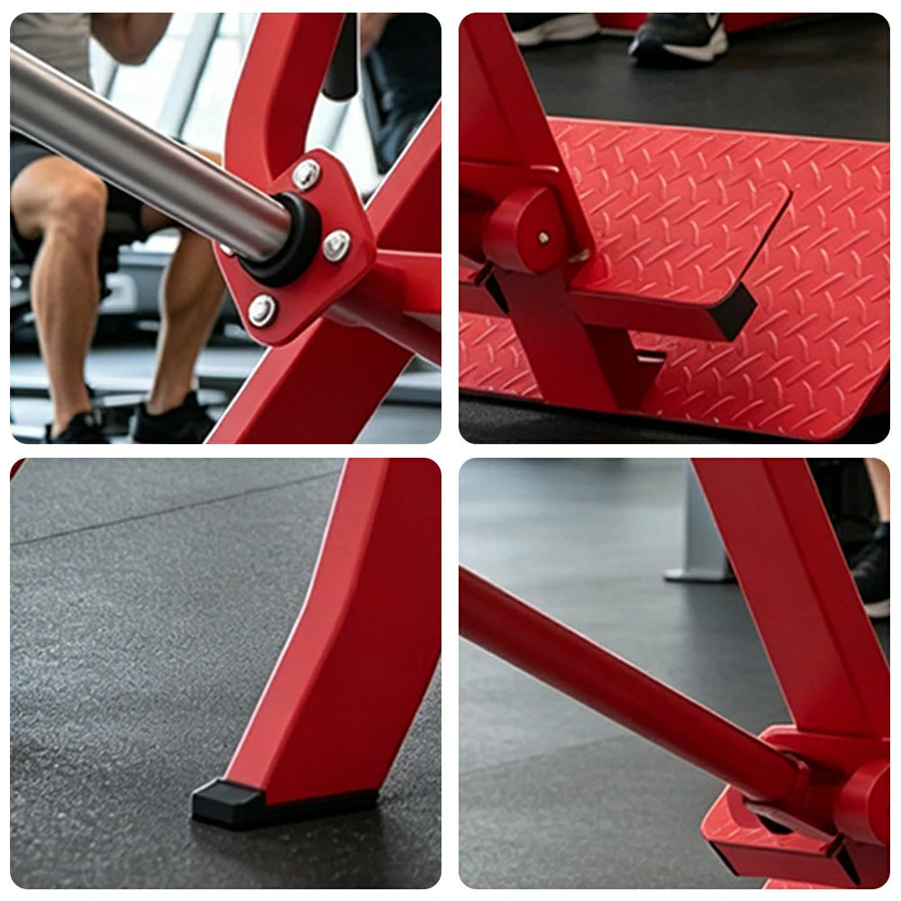 FITPRO T-Bar Row Trainer Heavy-Duty Steel 100x50mm Targeted Back & Core Strength Home Gym Apartment - Red