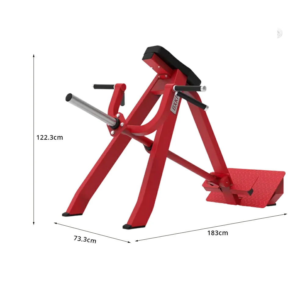 FITPRO T-Bar Row Trainer Heavy-Duty Steel 100x50mm Targeted Back & Core Strength Home Gym Apartment - Red