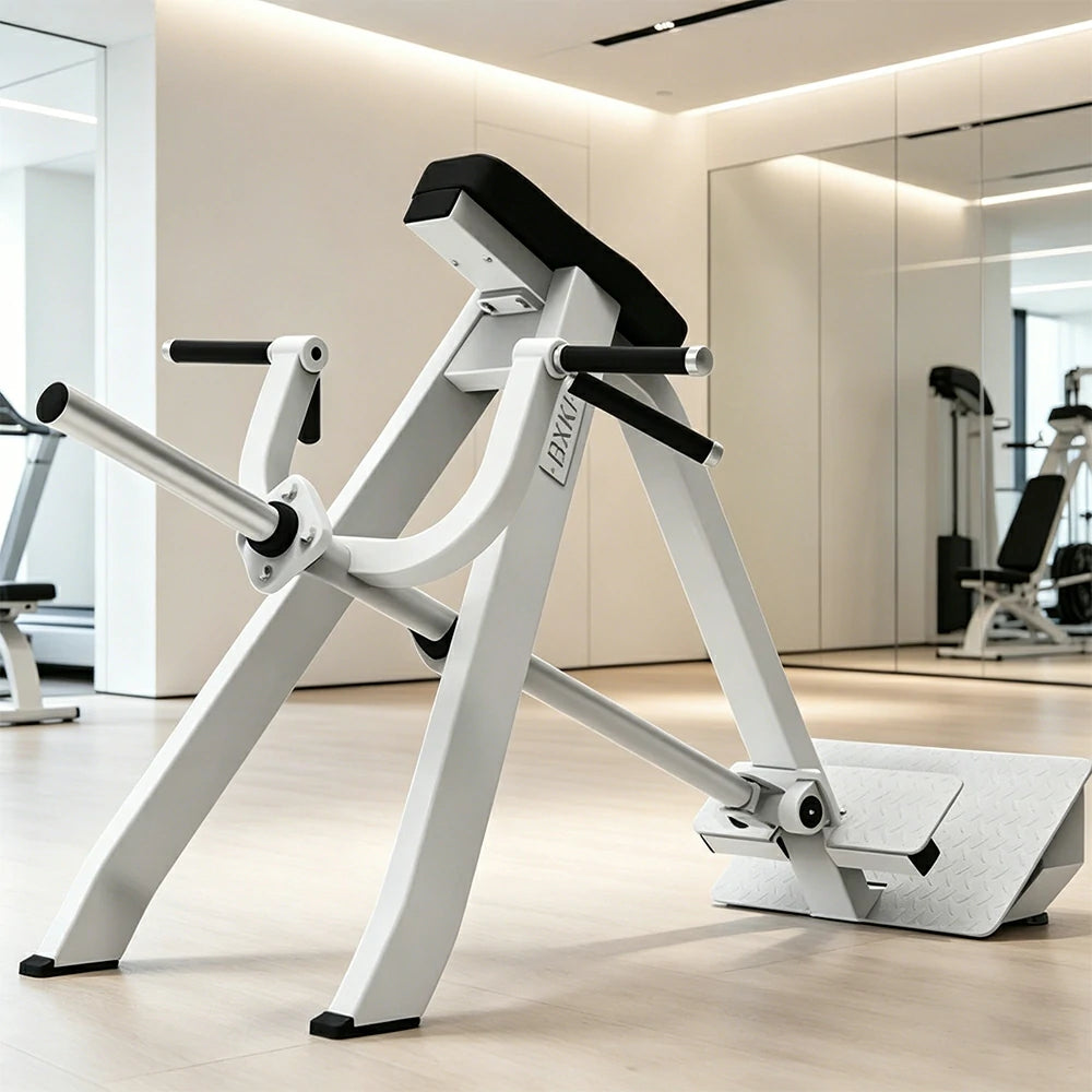 FITPRO T-Bar Row Trainer Heavy-Duty Steel 100x50mm Targeted Back & Core Strength Home Gym Apartment - White