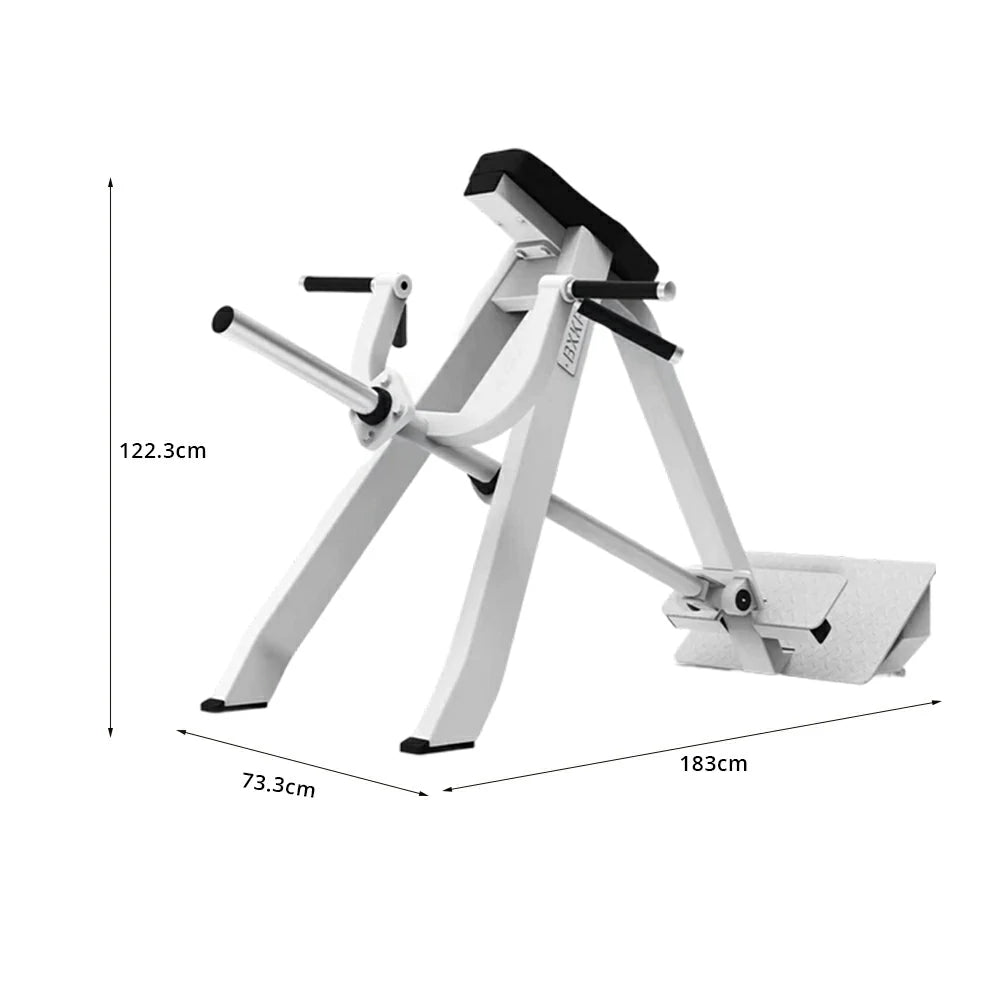 FITPRO T-Bar Row Trainer Heavy-Duty Steel 100x50mm Targeted Back & Core Strength Home Gym Apartment - White