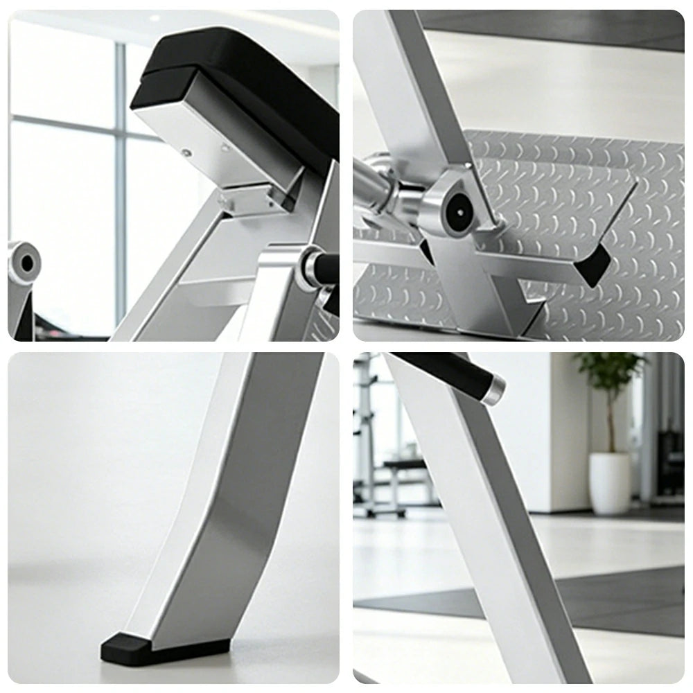 FITPRO Stainless Steel T-Bar Row Trainer Heavy-Duty Steel 100x50mm Targeted Back & Core Strength Home Gym Apartment - Silver