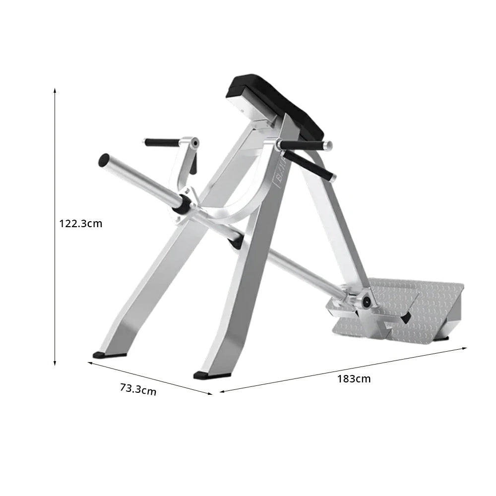 FITPRO Stainless Steel T-Bar Row Trainer Heavy-Duty Steel 100x50mm Targeted Back & Core Strength Home Gym Apartment - Silver