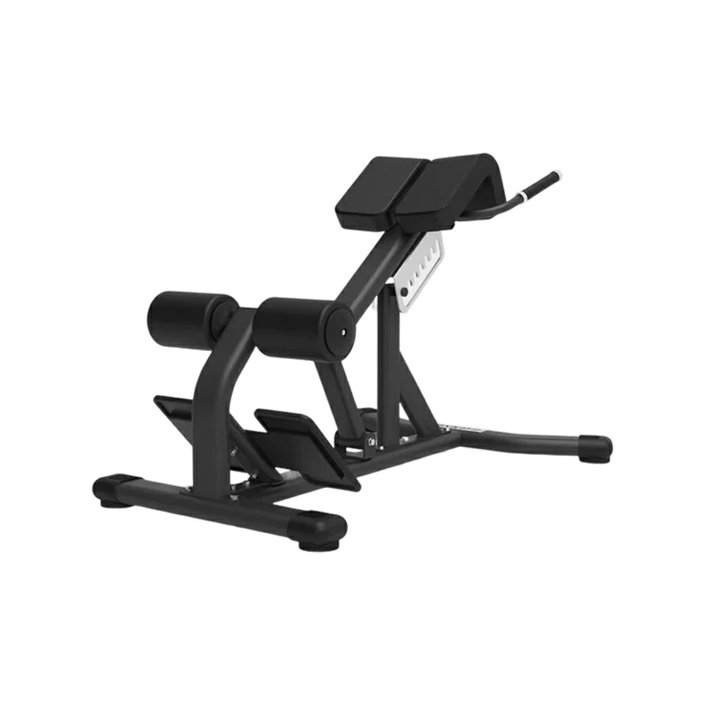 FITPRO Commercial-Grade Roman Chair Adjustable Height Heavy-Duty Steel 100x50mm Core & Lower Back Strength Home Gym Garage - Black