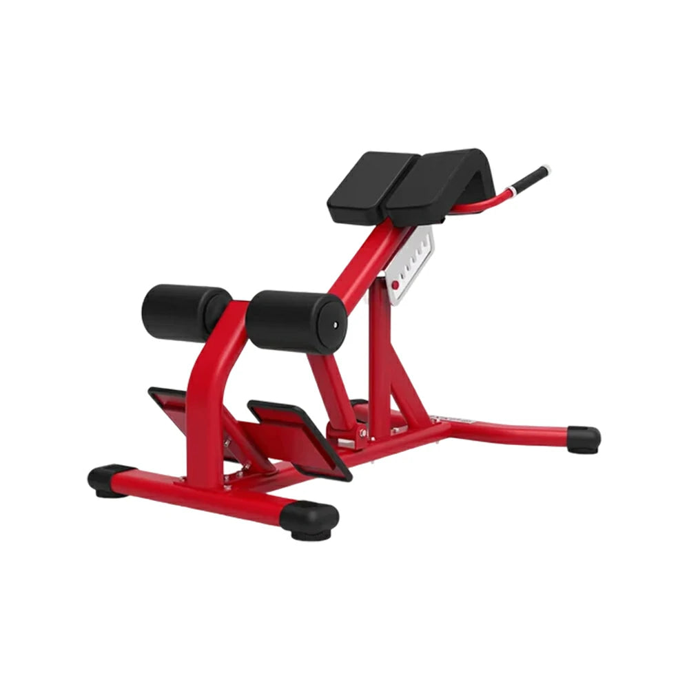 FITPRO Commercial-Grade Roman Chair Adjustable Height Heavy-Duty Steel 100x50mm Core & Lower Back Strength Home Gym Garage - Red
