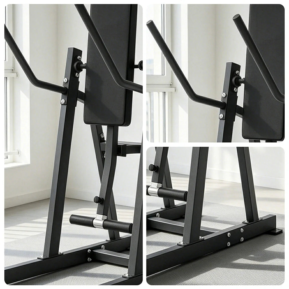 FITPRO Stainless Steel Ab Trainer Adjustable Multi-Level Core & Abs Strength Home Gym Bedroom Balcony - Black