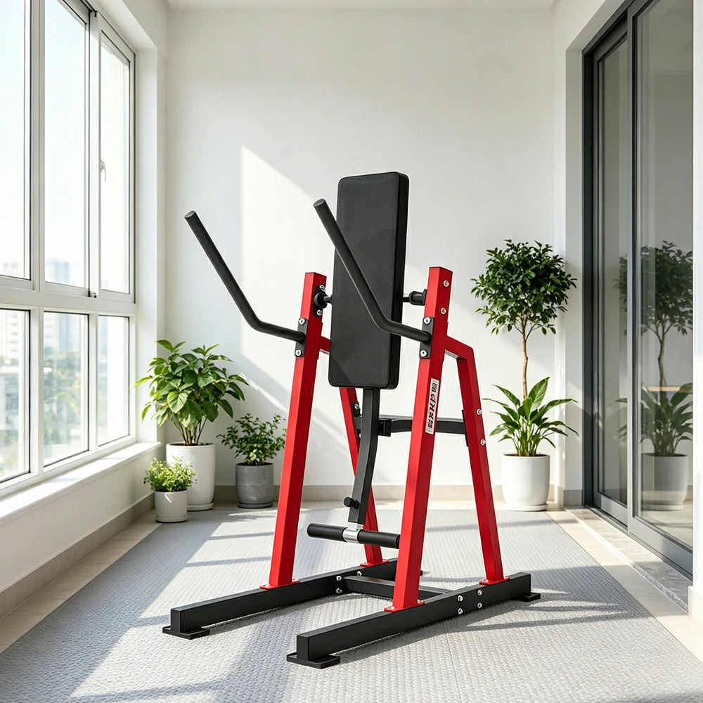 FITPRO Stainless Steel Ab Trainer Adjustable Multi-Level Core & Abs Strength Home Gym Bedroom Balcony - Red