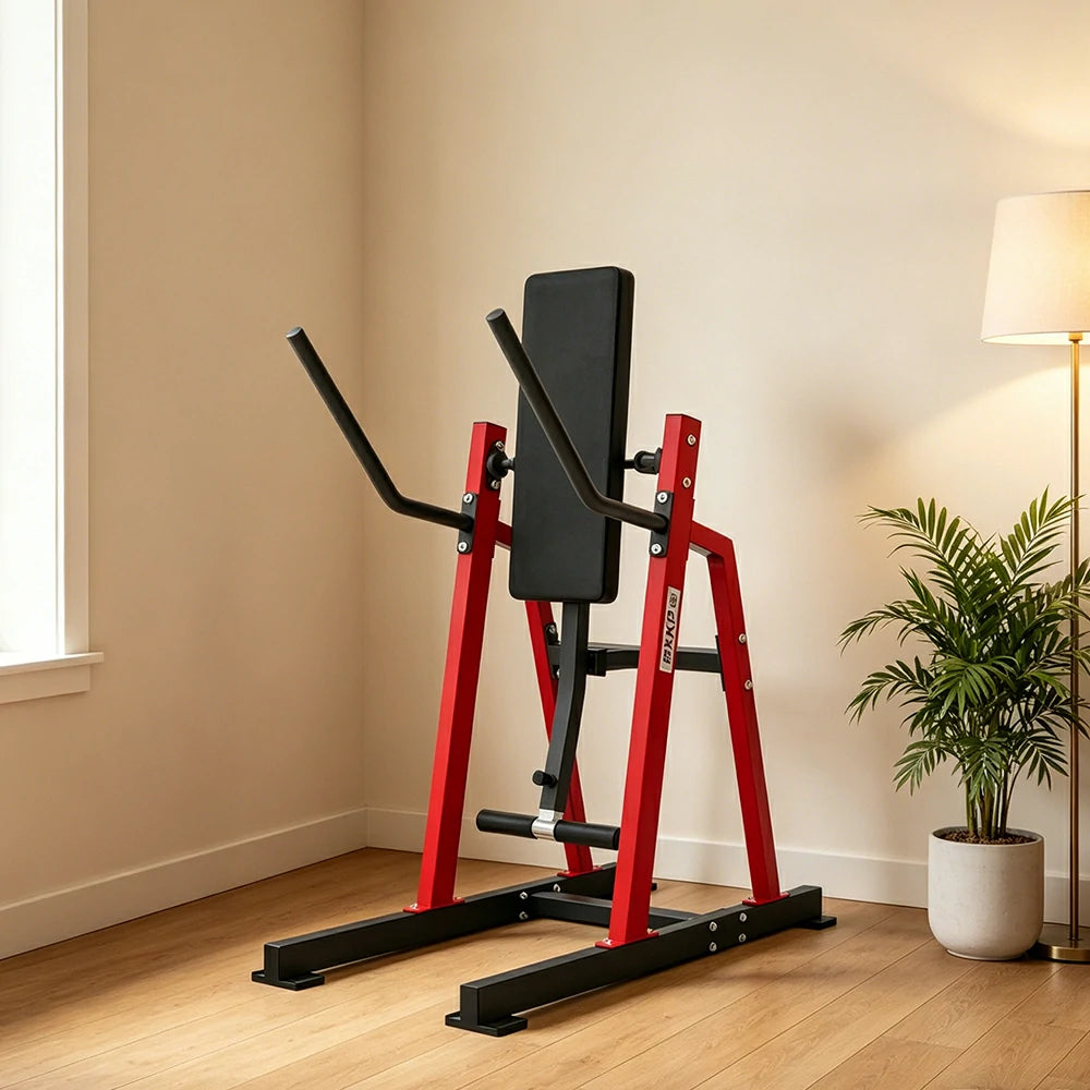 FITPRO Stainless Steel Ab Trainer Adjustable Multi-Level Core & Abs Strength Home Gym Bedroom Balcony - Red