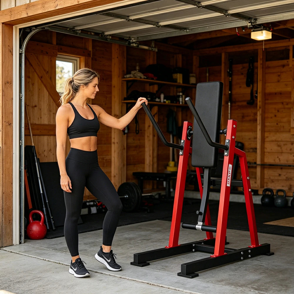 FITPRO Stainless Steel Ab Trainer Adjustable Multi-Level Core & Abs Strength Home Gym Bedroom Balcony - Red