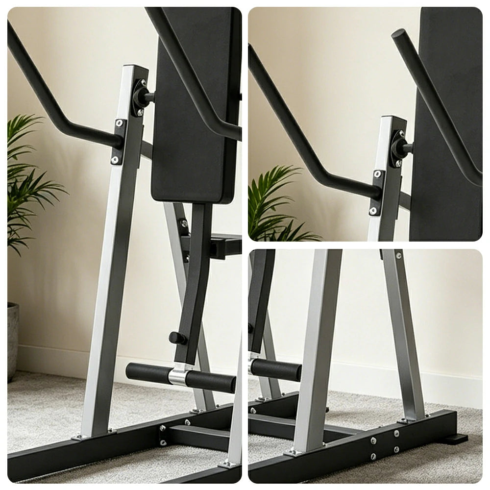 FITPRO Stainless Steel Ab Trainer Adjustable Multi-Level Core & Abs Strength Home Gym Bedroom Balcony - Silver