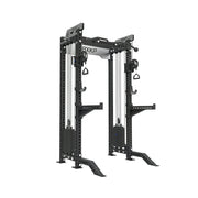 FITPRO Dual Cable Functional Power Rack 3MM Commercial Frame Aluminium Pulley Full Body Home Gym Garage - Black