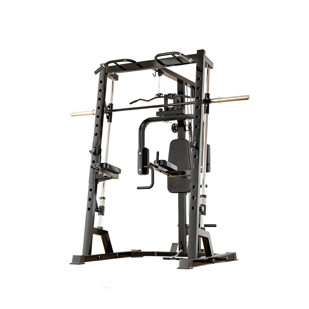 FITPRO Compact Smith Training Rack Heavy-Duty Steel Smooth Linear Motion Multi-Function Full Body Home Gym Bedroom Living Room