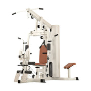 FITPRO Compact All-in-One Home Gym Trainer 65KG Weight Stack Multi-Function Full Body Strength Training Home Gym Balcony - White