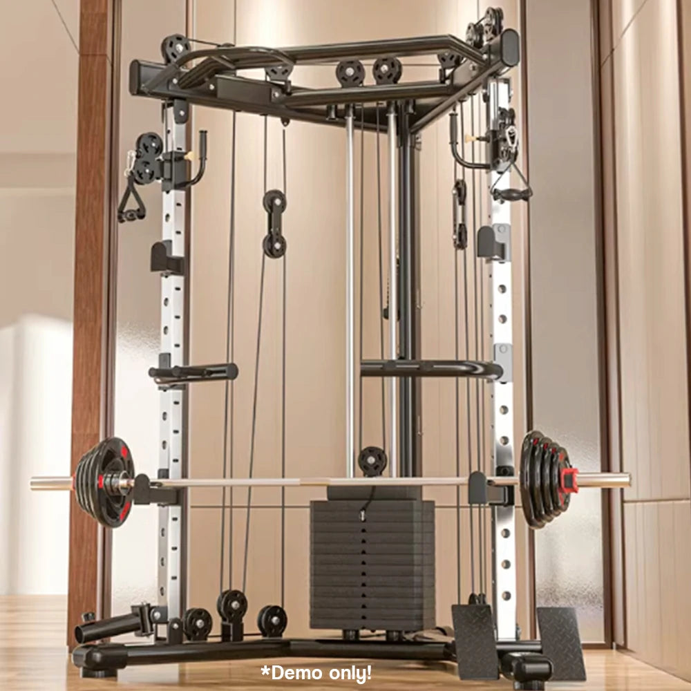 FITPRO Dual-Cable Home Gym Trainer 73KG Weight Stack Multi-Level Bar Heavy-Duty Steel Full Body Strength Home Gym Garage