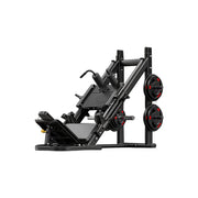 FITPRO Commercial Hack Leg Press Machine Dual Mode Heavy-Duty Steel Triangular Stability Full Body Leg Training Home Gym - Black