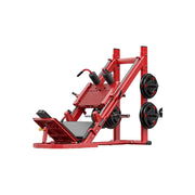 FITPRO Commercial Hack Leg Press Machine Dual Mode Heavy-Duty Steel Triangular Stability Full Body Leg Training Home Gym - Red