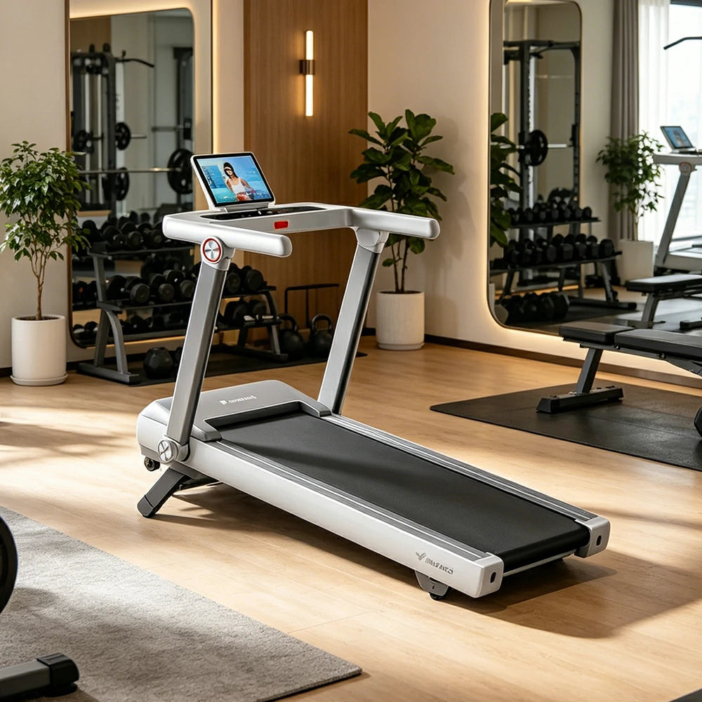 FITPRO 2nd Gen Electric Incline Treadmill - 12° Powered Slope, 3.5HP Quiet Motor, 48cm Wide Belt, 120kg Load - White