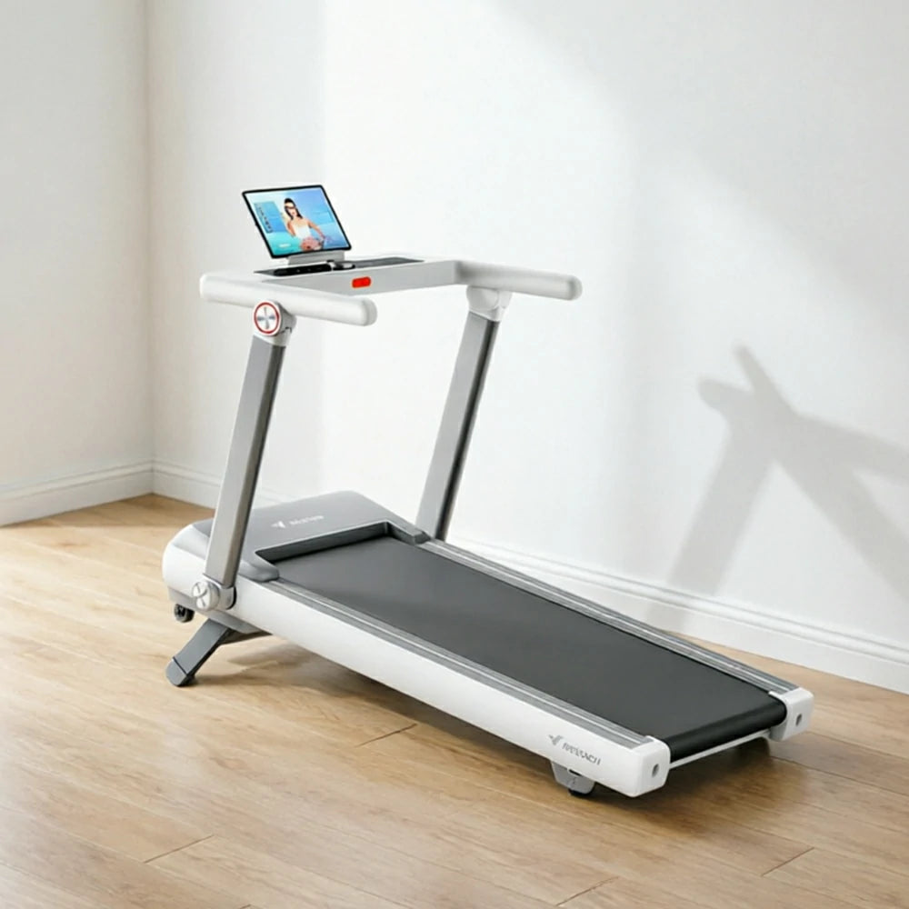 FITPRO 2nd Gen Electric Incline Treadmill - 12° Powered Slope, 3.5HP Quiet Motor, 48cm Wide Belt, 120kg Load - White