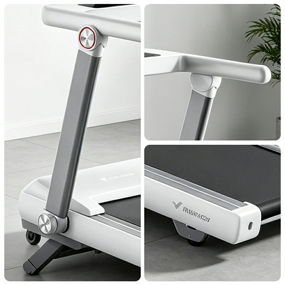 FITPRO 2nd Gen Electric Incline Treadmill - 12° Powered Slope, 3.5HP Quiet Motor, 48cm Wide Belt, 120kg Load - White