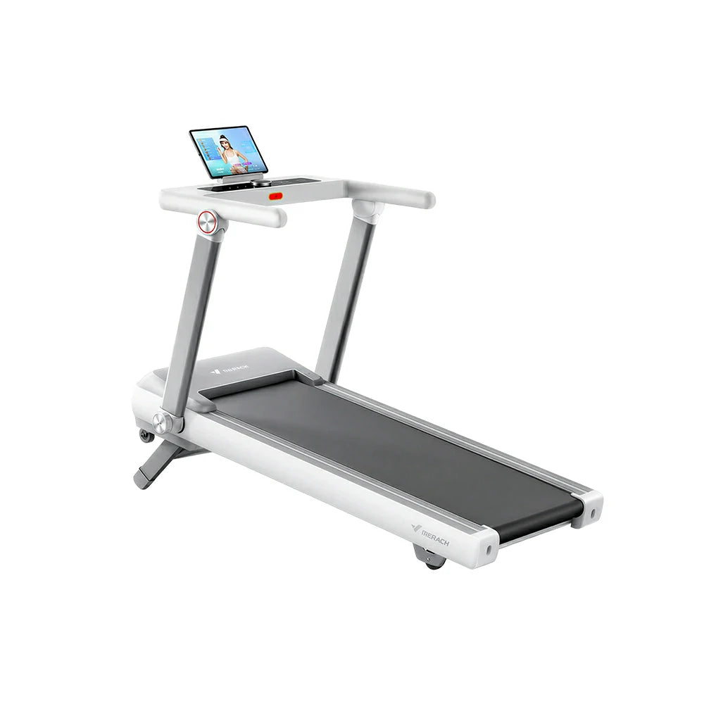 FITPRO 2nd Gen Electric Incline Treadmill - 12° Powered Slope, 3.5HP Quiet Motor, 48cm Wide Belt, 120kg Load - White