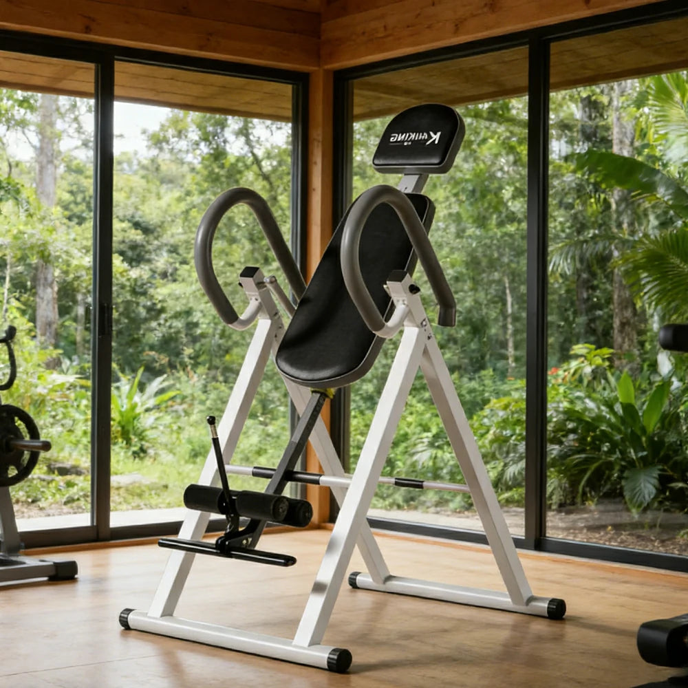 FITPRO Inversion Table Back Stretch 180 Degree Adjustable Foldable Design Home Therapy Fitness Equipment 147cm