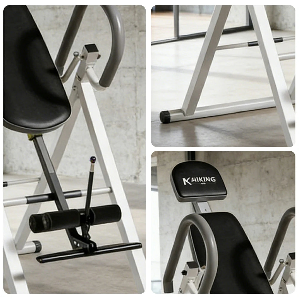 FITPRO Inversion Table Back Stretch 180 Degree Adjustable Foldable Design Home Therapy Fitness Equipment 147cm