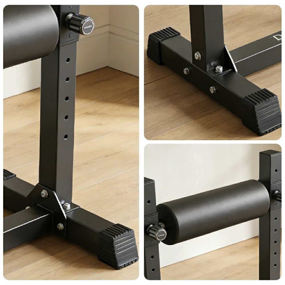 FITPRO Multifunctional Dip Bar Station Adjustable Parallel Bars with Back Support Heavy Duty Steel Frame for Home Gym Strength Training